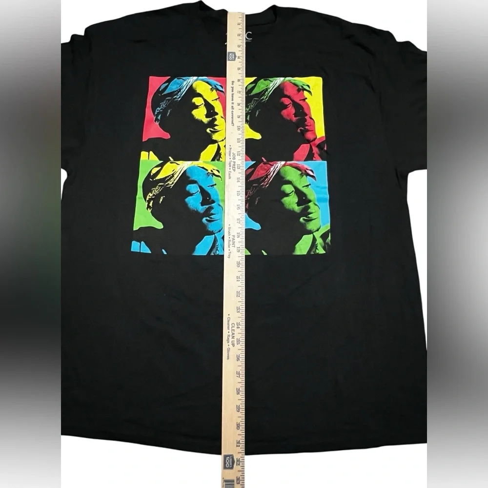 2Pac Tupac Shakur men’s Black Graphic T-Shirt‎ rapper rap music size 2XL